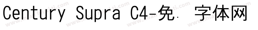 Century Supra C4字体转换